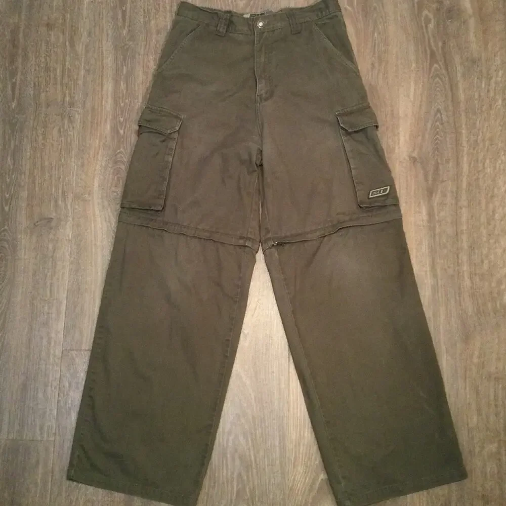 Vintage Y2K Breakdown wide leg skater convertible cargo pants 30